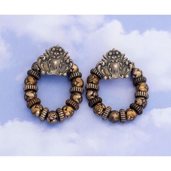 Vintage Makara Hoop Earrings - S17 - Picture 1 of 2